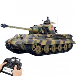 1:16 german henschel tiger king battle 2.4g rc military tank with sound smoke shooting effect for sale
