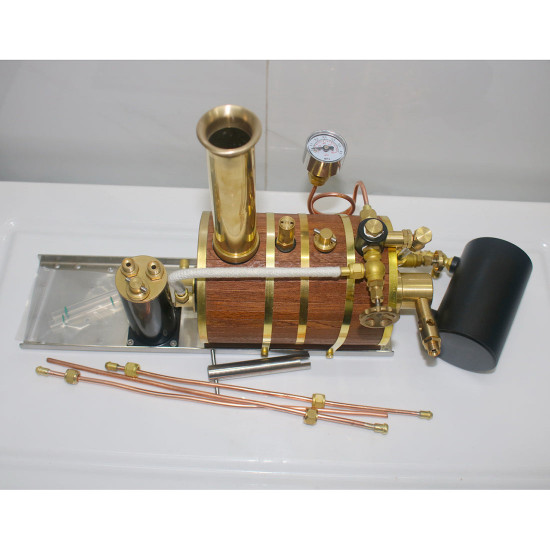 1.85cc single-cylinder double acting vertical steam engine with 200ml boiler model