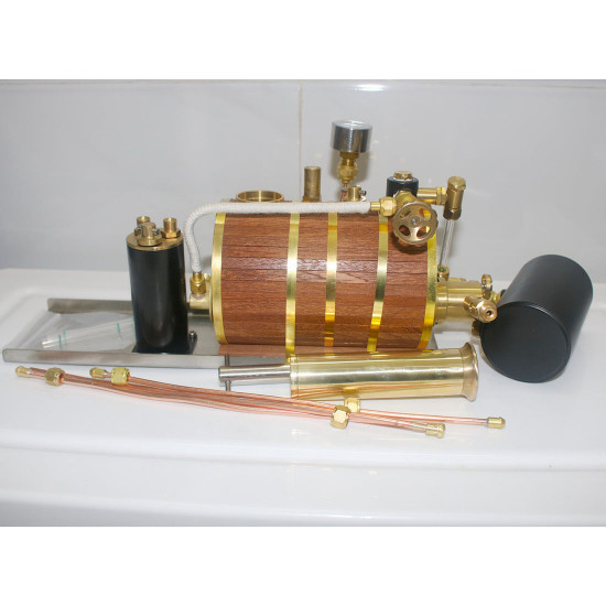 1.85cc single-cylinder double acting vertical steam engine with 200ml boiler model