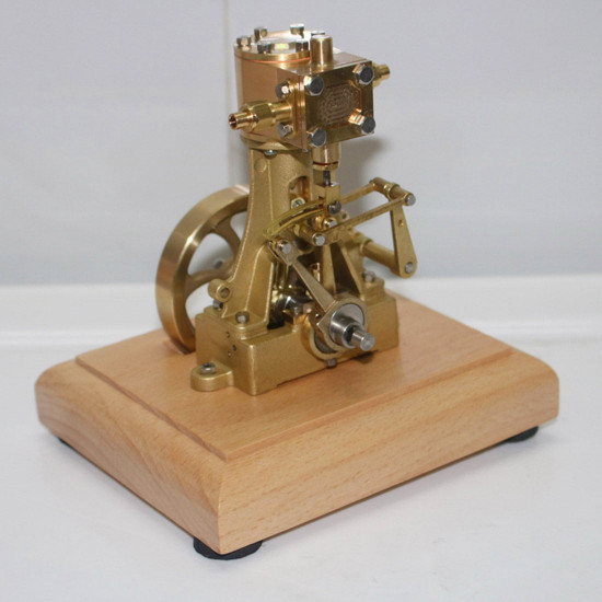 1.85cc single-cylinder double acting vertical steam engine with 200ml boiler model