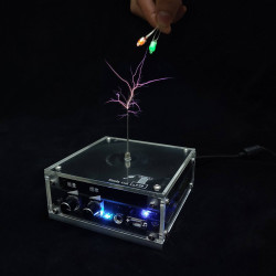 10cm electronic musical tesla coil artificial lightning magnetic storm coil experimental toy 48-54v dc