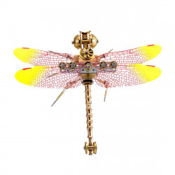 150pcs 3d metal golden dragonfly model building kit
