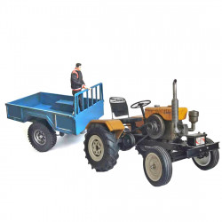 2.4g remote control electric 4×2 vintage tractor truck model farm toys scale 1:10