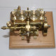 3.7cc two cylinder double acting steam engine model with 200ml steam boiler