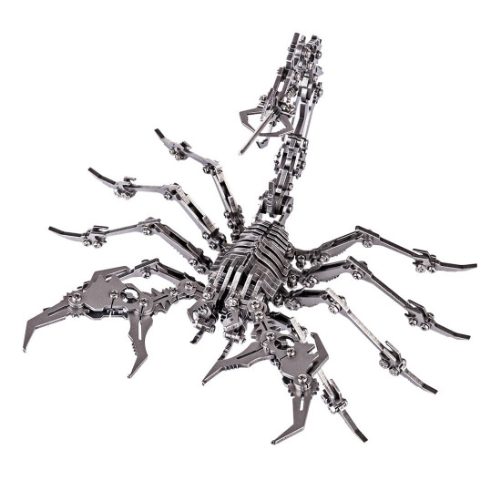 3d metal puzzle scorpion diy model kit detachable 3d jigsaw puzzles