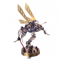 3d stainless steel insects puzzle model kit diy sound control mechanical wasp assembly jigsaw crafts
