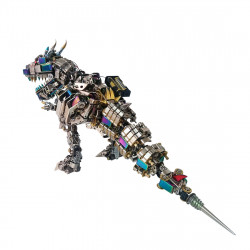 3d tyrannosaurus metal rex dinosaur mechanical puzzle  diy assembly model kit - 2500pcs+55cm height