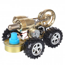 4-wheeled stirling engine powered car model steam scientific experiment educational toys