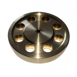 44mm diameter 3mm center bore 8 hole diy accessory brass flywheel for stirling engine model