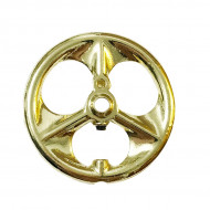 56mm diameter 6mm center bore diy accessory large flywheel for stirling engine model - golden