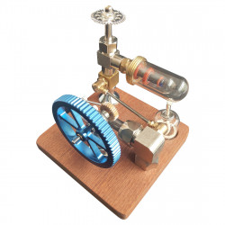 adjustable speed stirling engine model toy with vertical flywheel science experiment