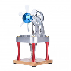 air-cooled metal vertical stirling engine with flywheel fan model education toy