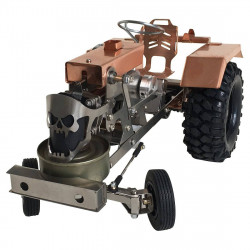 alcohol powered mini tractor with fire stirling engine