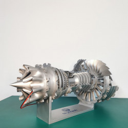 building a 1/20 working jet turbofan engine model kit silver