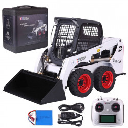 e116-003 1/14 2.4g alloy hydraulic skid steer rc loader engineering bulldozer construction remote control vehicle - rtr version