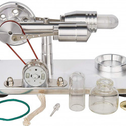stirling engine kit mini diy model hot air quartz cylinder steam powered toy physics experiment
