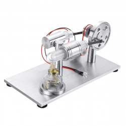 stirling engine kit motor model electricity power generator with led physics educational toys