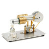 stirling engine kit single cylinder model toy with stainless steel base plate brass